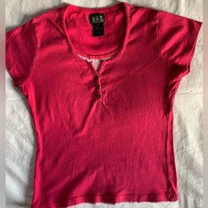 NWD | M | PINK shortsleeved round neckline tee-shirt